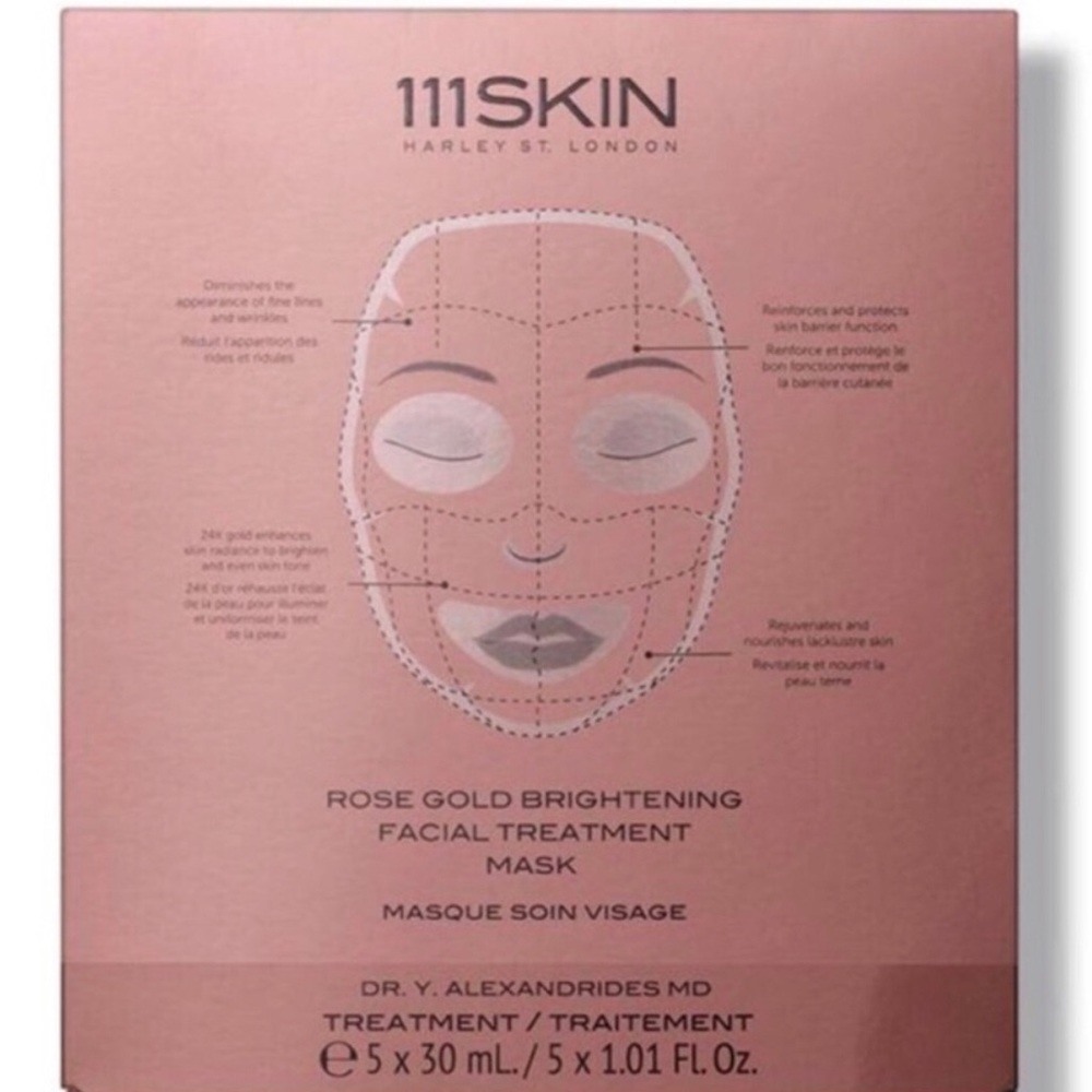 111Skin Rose Gold Brightening Face Mask, Set of 5